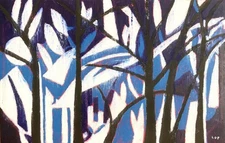 Alan Lofsness - Contemporary Art - Abstract Landscape  36 x 24 in.  Oil Painting