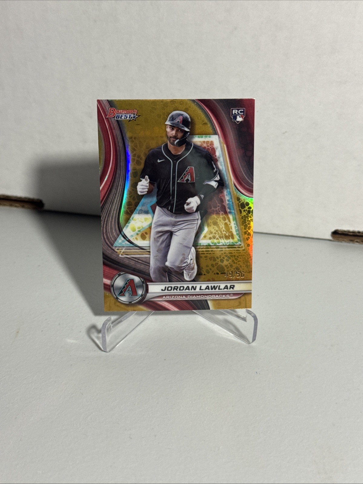 2024 Bowmans Best Jordan Lawlar /50 Gold Refractor Dbacks Rookie