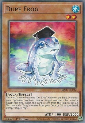 Yugioh! LP Dupe Frog - SDFC-EN022 - Common - 1st Edition Lightly Played, English
