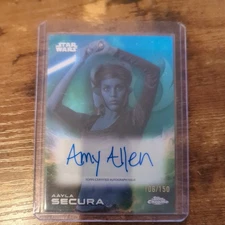 Topps Star Wars Chrome 2025 Amy Allen Aayla Secura Auto /150 Blue Color Match