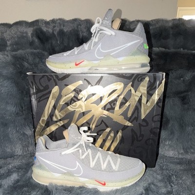 Nike LeBron 20 Low Gray White Blue Red Green Basketball Shoes DV8187-004