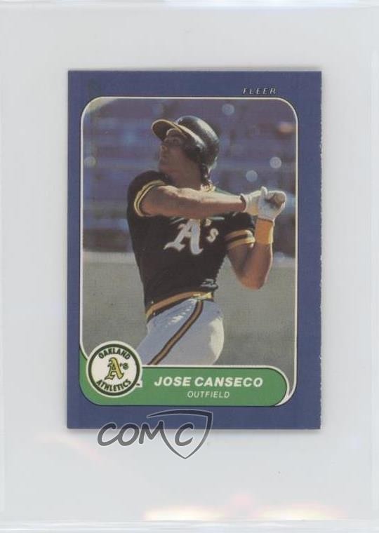 1986 Fleer Classic Miniatures Jose Canseco #87 Rookie RC