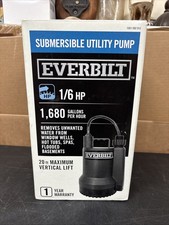 Everbilt SUP54-HD 1/6hp Plastic Submersible Utility Pump New