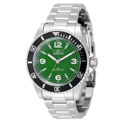 $199 Invicta Specialty Men's Silver Green Quartz 41mm Steel Watch