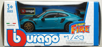 Bburago Porsche 911 GT2 Rs Blau 1:43 Neu/Ovp Modellauto Sportwagen Auto Car Blue