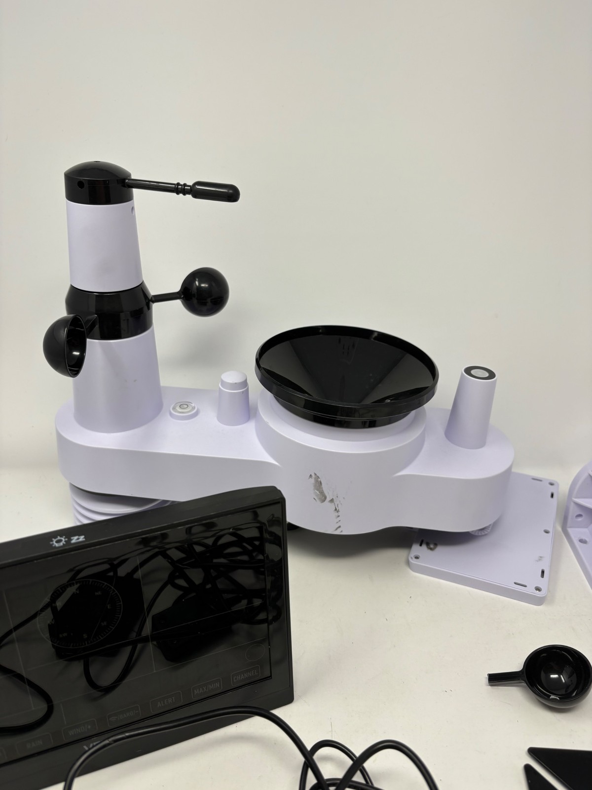 Wireless Anemometer Rain Gauge Outdoor Console Damage