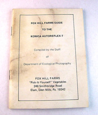 Konica Autoreflex-T User Guide Vintage Film Camera Instructions