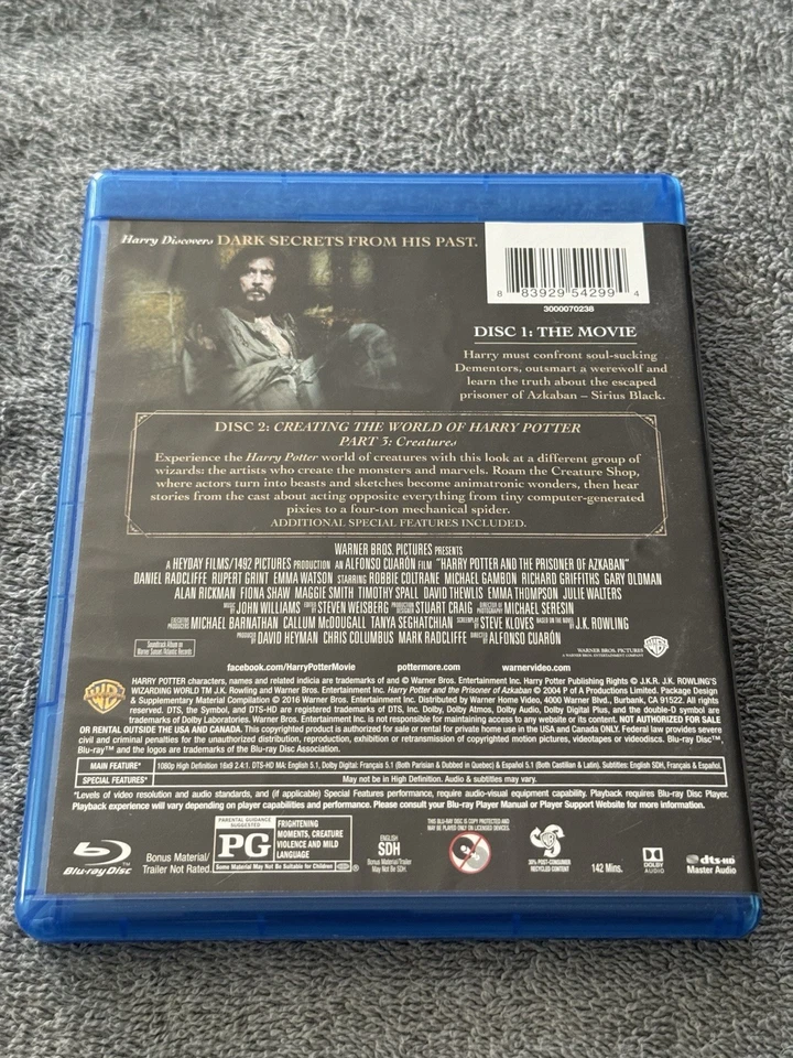 Harry Potter and the Prisoner of Azkaban (Blu-ray & Bonus Disk, 2004) - Image 2 of 2