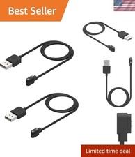 2Pcs Black Compatible with Smart Watch Charger, Replacement USB Charger Cable...