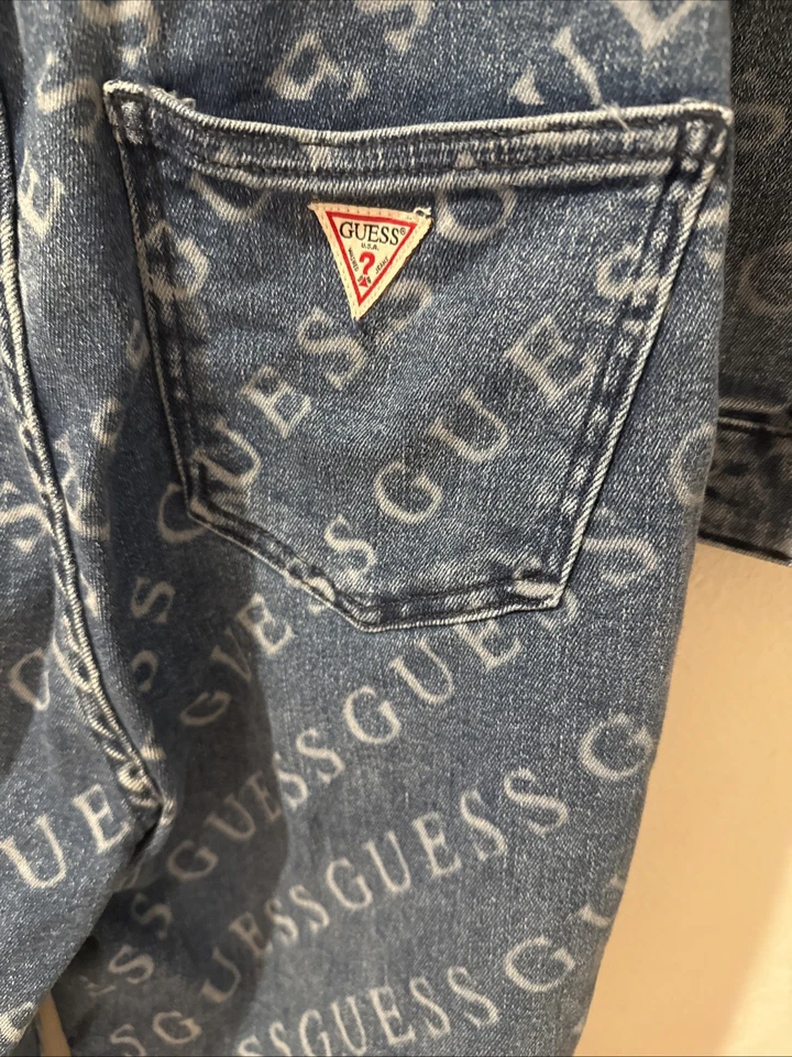 Mono vaquero manga larga con logotipo Guess Lorena para mujer M azul Foto 4 de 4