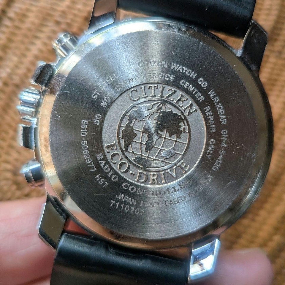 CITIZEN Eco-Drive Radio Controlled Chronograph E610 Panda Dial Watch ...