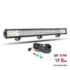 28" 396W Led Light Bar with Wiring Harness Spot Flood Combo Beam Fog Work