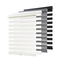  Cordless Zebra Blinds for Windows Pull Down Roller Window 20"W x 72"H Beige
