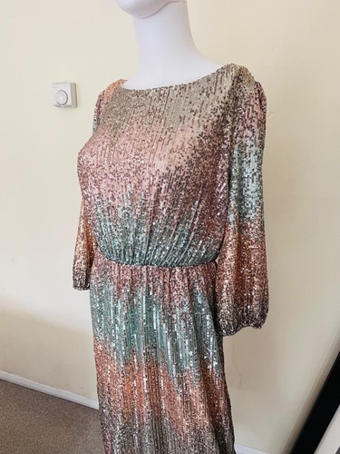 Dorothy Perkins Ombre Sequin Midi Dress. Brand new with tags. Size UK12/L - Picture 2 of 5