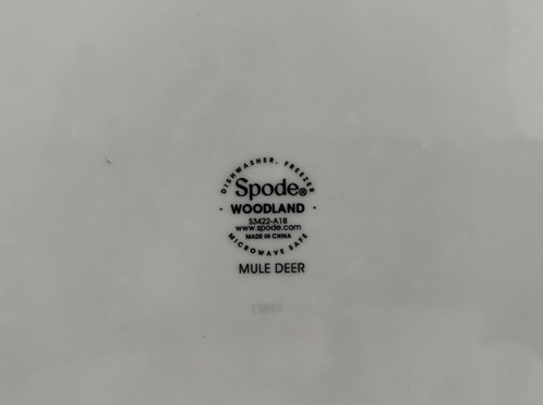 SPODE WOODLAND MULE DEER 15" Handled Lasagna Rectangular Bake Casserole Perfect - Picture 4 of 4