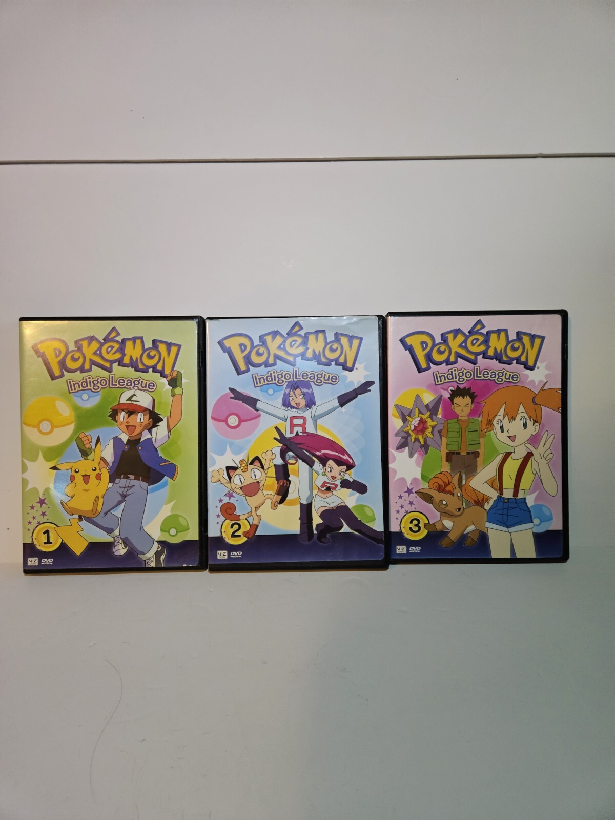 Pokemon Indigo League DVD Lot Of 3 1,2, & 3 Episodes 1-26 2006