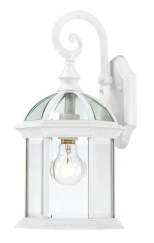 Outdoor Nuvo Lighting Boxwood Wall Lantern White Outdoor Wall Lighting  - Picture 1 of 2