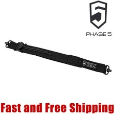 Phase 5 Tactical Quick Adjustable 2-Point Rifle Sling with QD swivel - Black