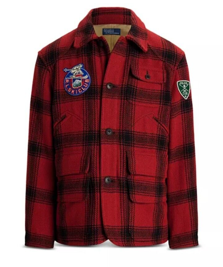 Ralph Lauren wool JK チェック　L Polo Ralph Lauren Check Wool-Blend Shirt Jacket | Saks Fifth Avenue