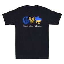 Peace, Love, Ukraine Ukrainian Flag I Stand With Ukraine Vintage Men's T-Shirt