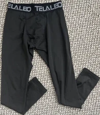 TELALEO Boys Size Large Black Long John’s Leggings