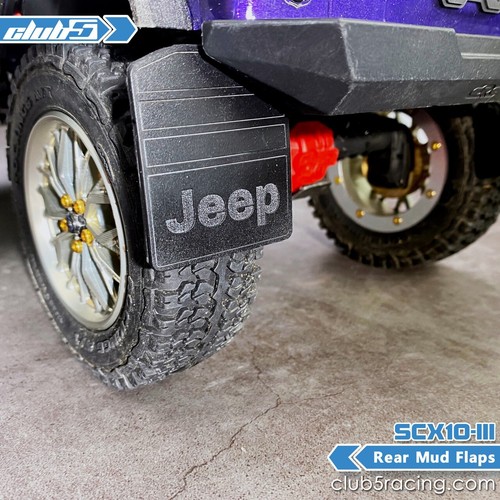 Rear Mud Flaps for SCX10 III Jeep JL Wrangler (B) - Picture 5 of 7