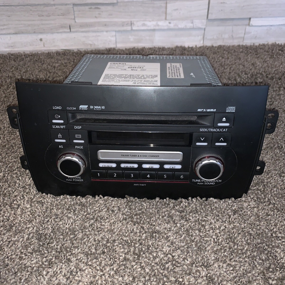 TaRa様　確認用 OEM 07 08 Suzuki Grand Vitara AM FM XM CD MP3 Player Changer