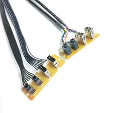 2-Port USB 2.0 9P 3.5mm HD Audio Motherboard Extension Cable Front Panel 65/66mm
