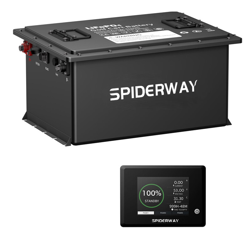 48V(51.2V) 105Ah Golf Cart Lithium Battery 200A BMS LiFePO4 IP67 10Year ...