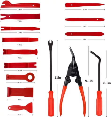 200pcs Car Trim Removal Auto Hand Tools Pry Bar Dash Panel Door Interior Kit - Picture 3 of 23