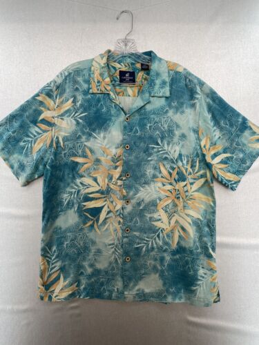 Men’s Caribbean Joe Hawaiian 100% Silk Shirt Mediu