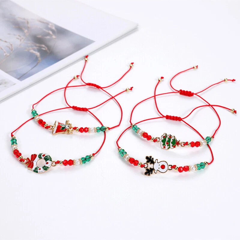 6 12Pcs Festival Christmas Bracelets Party Jewelry Gifts For Girls