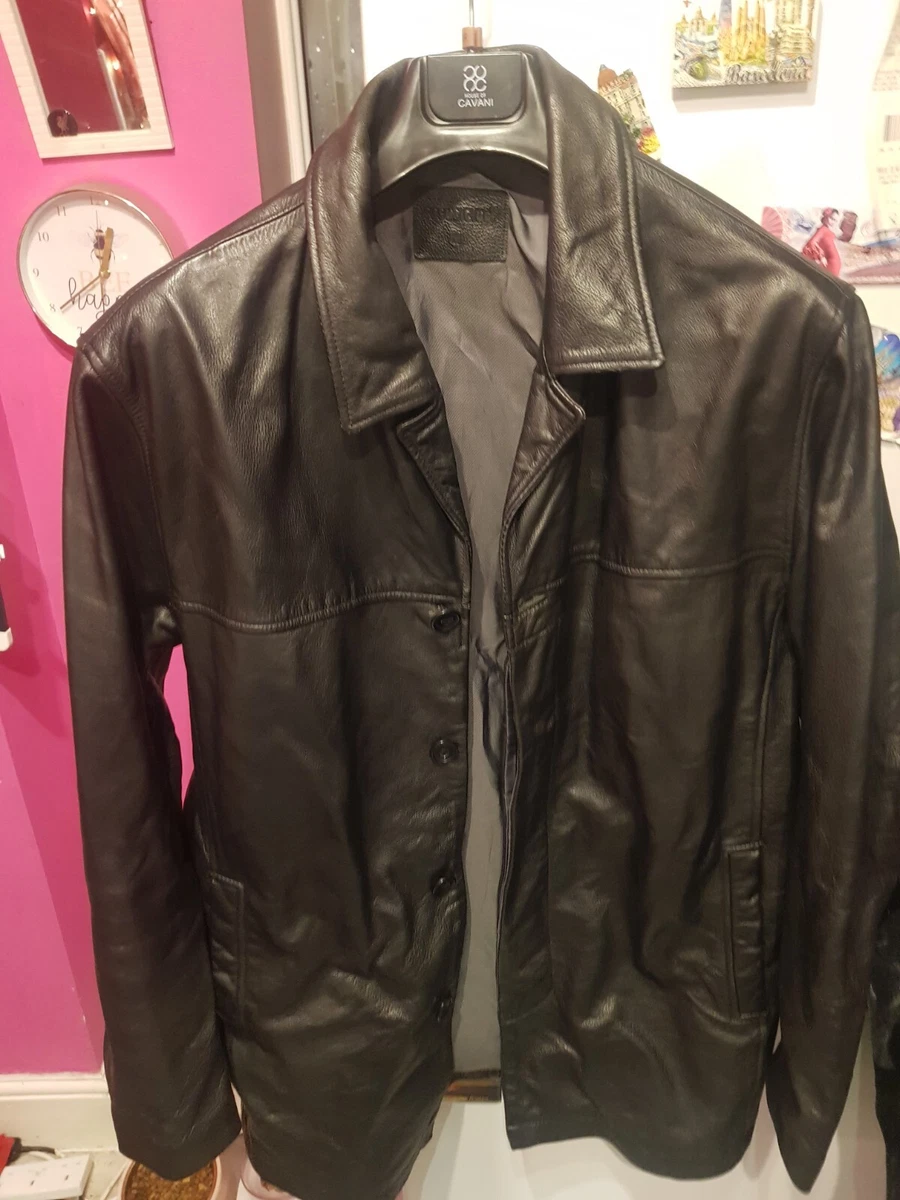 Debenhams black shop leather jacket