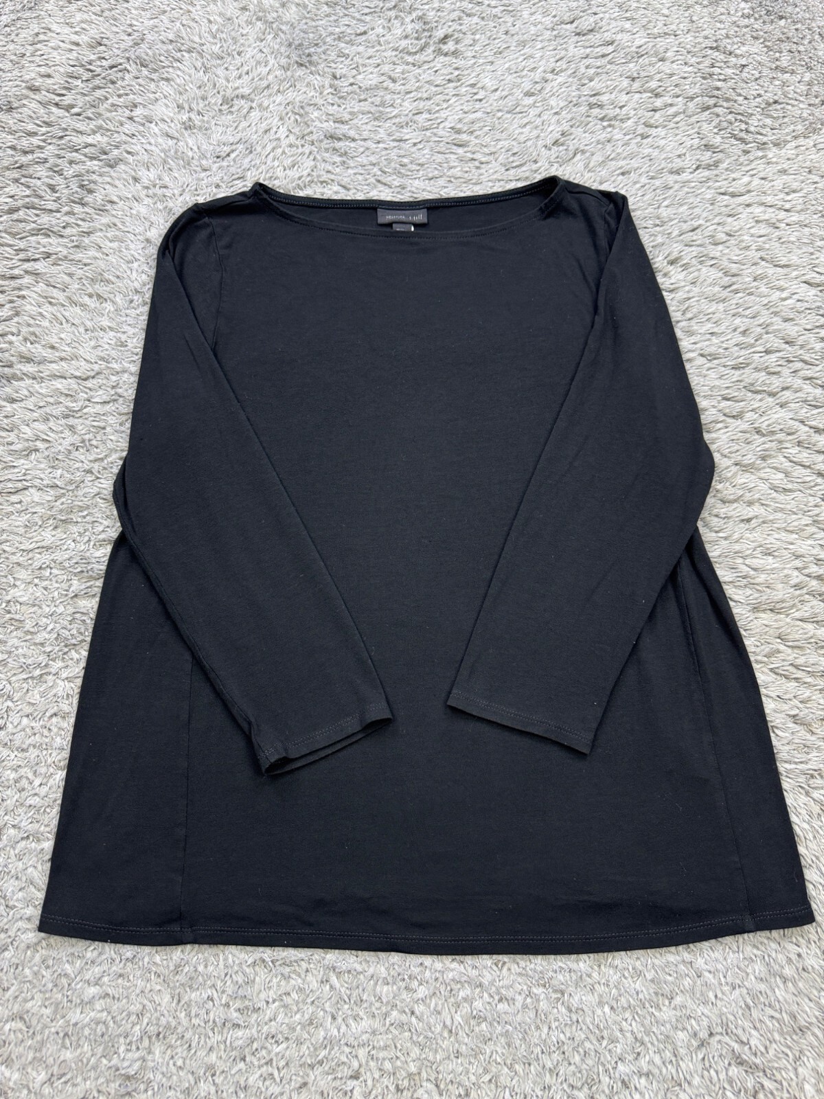 J Jill Top Women Small Black Wearever Collection Lagenlook Minimalist Tunic