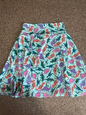 Girl s LuLaRoe Multicolored/Dinosaur Print Skirt Azure - Size 2