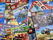 Lego Lot 20 Random Manuals Various Instruction Books City Marvel Star Wars More