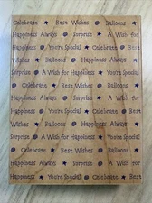 CELEBRATE S1237 Hero Arts Wood Mounted Rubber Stamp Wordprints Vintage!