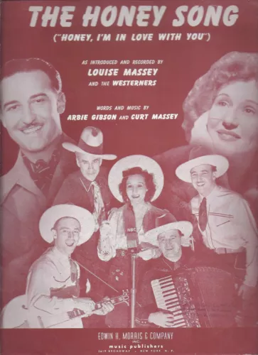 VINTAGE SHEET MUSIC The Honey Song 1942: Louise Massey & the Westerners
