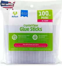 100 Mini Hot Glue Sticks, 1 pack, 100 pieces