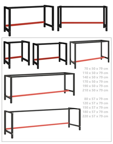 Werkbank Gestell Tischgestell Packtisch Arbeitstisch - 11 verschiedene Größen -