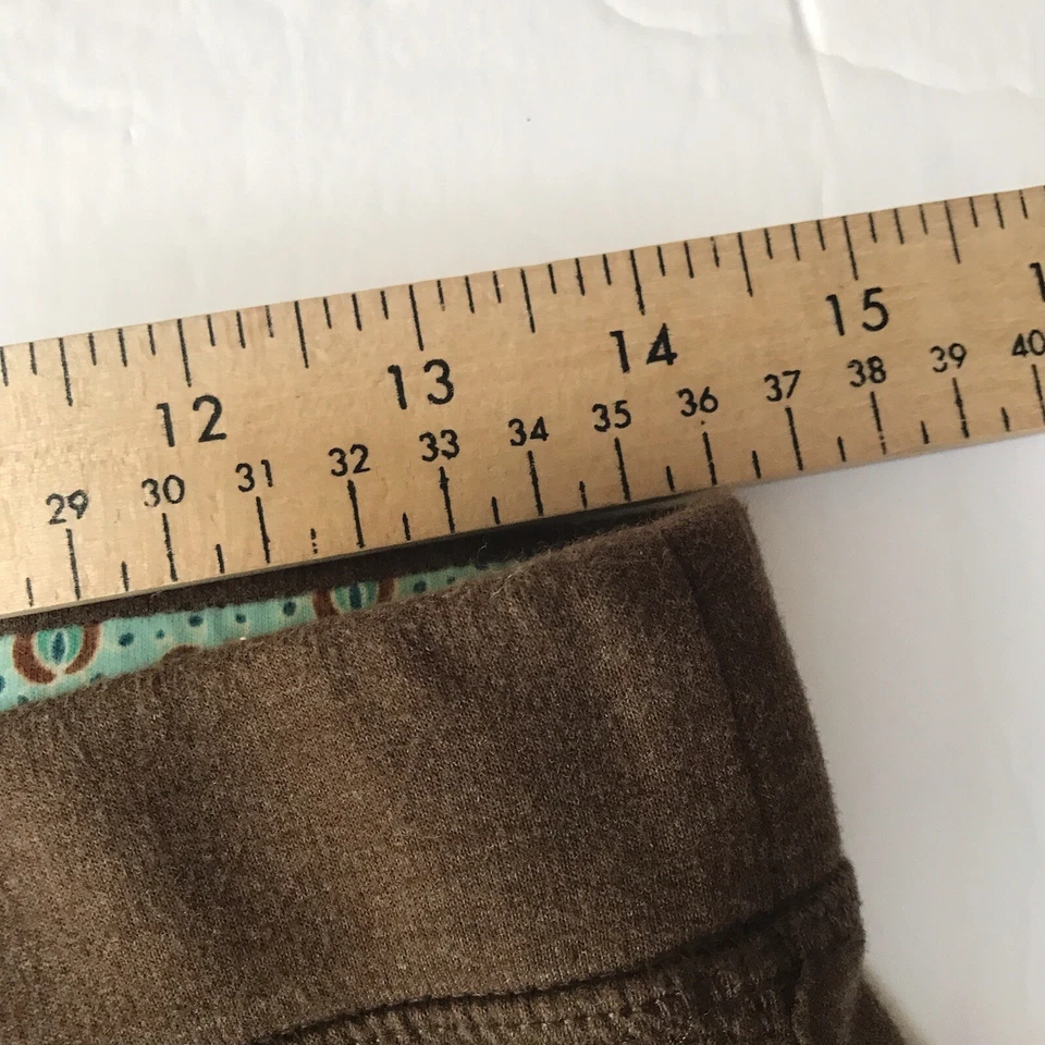 Track Joggers Sweatpants Cropped Juniors Small 3 5 Brown Sweats Comfy Y2K Peace - Изображение 4 из 4