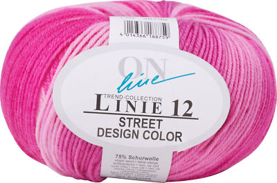 (109,00  /kg) ONline Wolle 4-fach Linie 12 Street Design Color