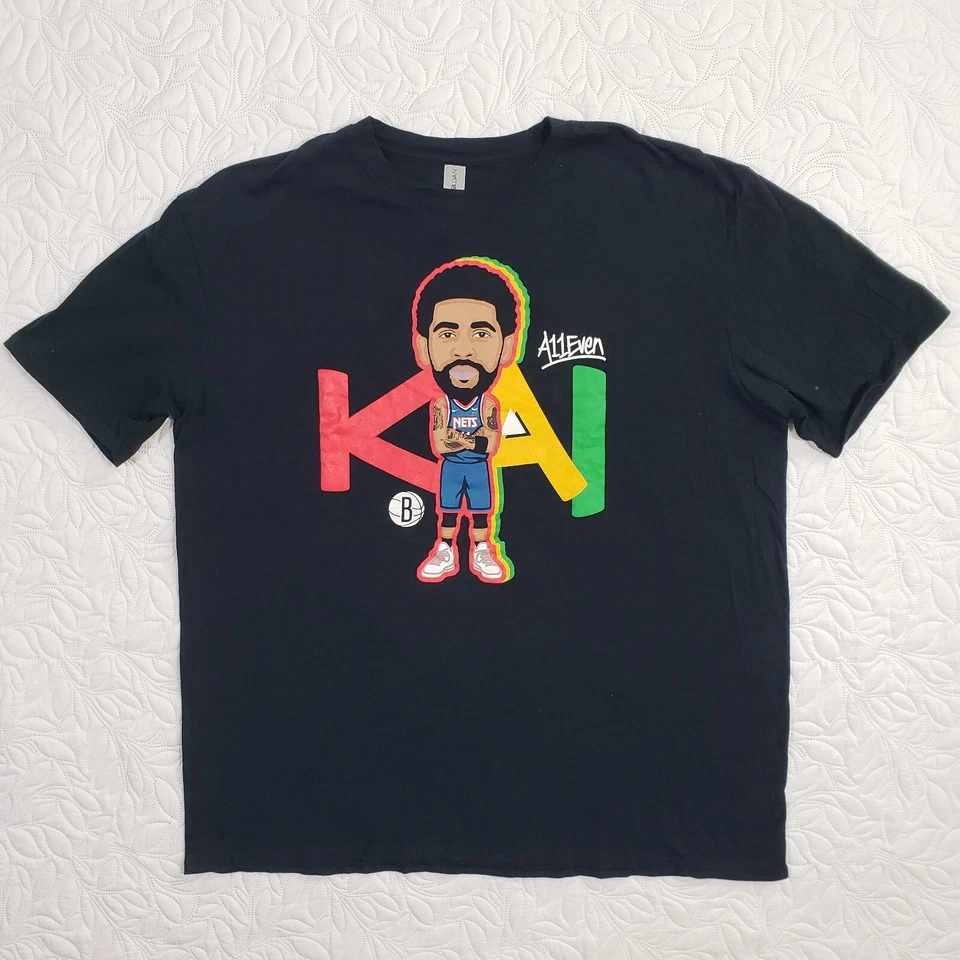 Kyrie Irving T-Shirt XL Brooklyn Nets 2022 Promo Short Sleeve ALL A11 Even NBA - Image 4 of 4