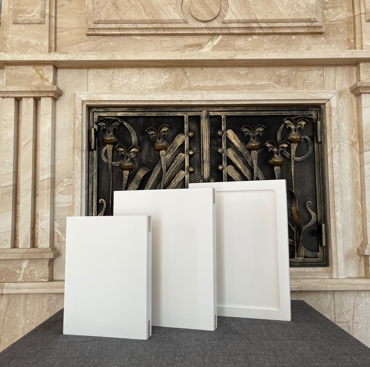 icon board, Set of gessoed flat icon boards (3 pieces) wooden board for