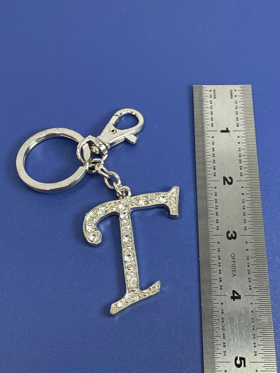 Citystores Key Ring Non-fading Decorative Electroplated A-Z 26 Letter Metal Key Chain Charm for Promotional Gifts,B, Women's, Size: One size, Grey