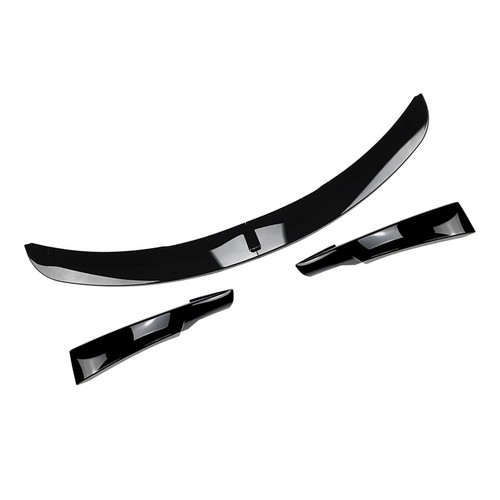 1Set Black Front Lip Spoiler Splitter For BMW E90 E91 325i 335i M Sport 2009-12 - Picture 2 of 10
