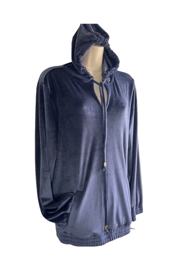 Sudadera Michael Kors Terciopelo Con Capucha Bolsillos Cintura Elástica Talla L Nueva Foto 4 de 4