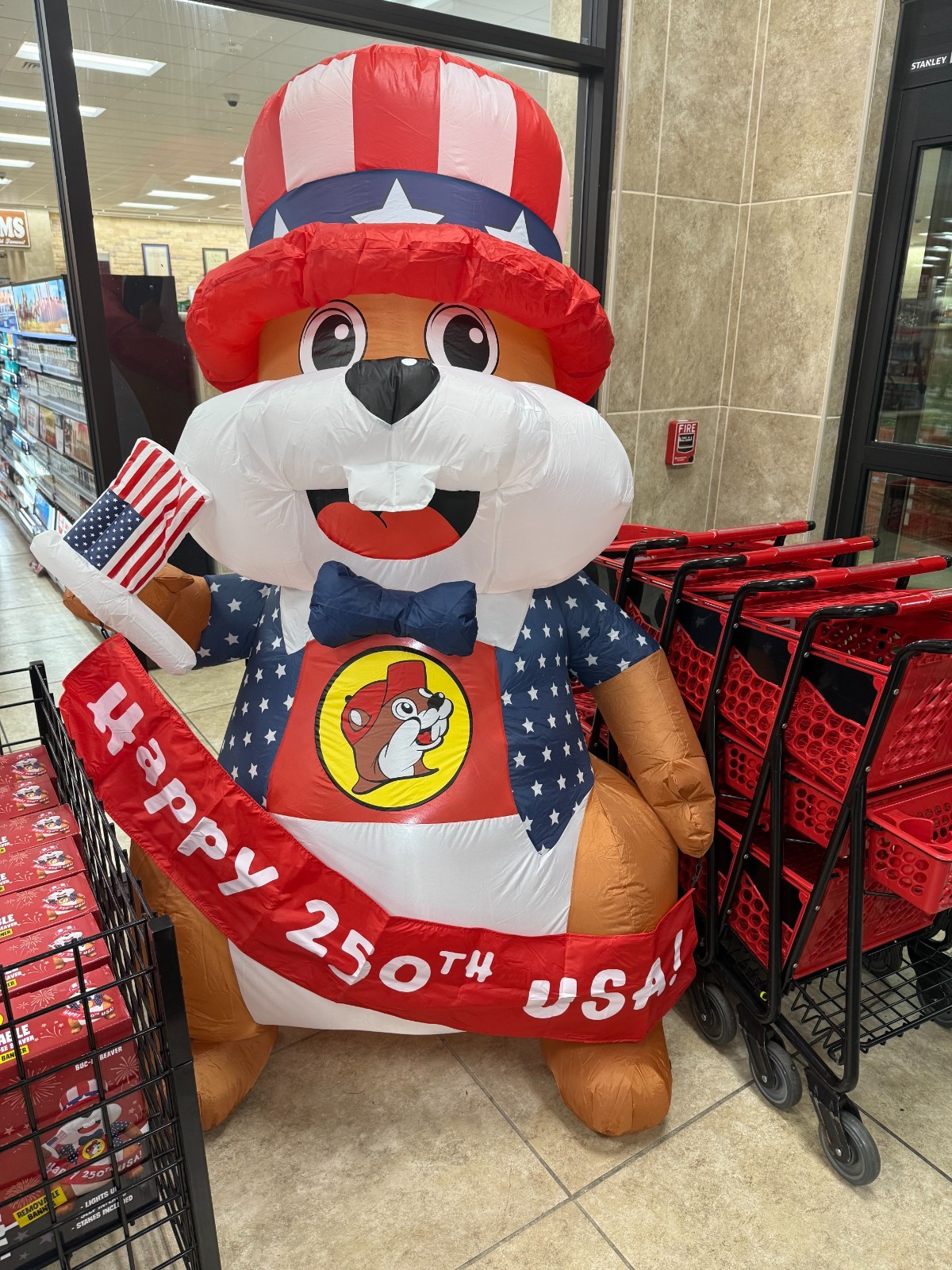 NEW 2026 Buc-ee's 4th of July Light Up Inflatable Bucees 250th Anniversary
