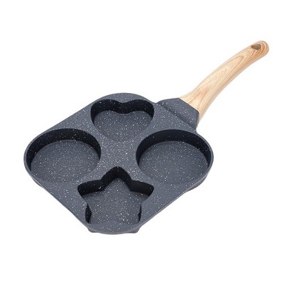 Egg Frying Pan 4-Cup Nonstick Omelet Skillet Breakfast Burger Bacon Black