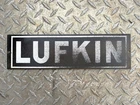Vintage Porcelain Oil Industry small LUFKIN PIMP SIGN heavy Porcelain 1950s/1960